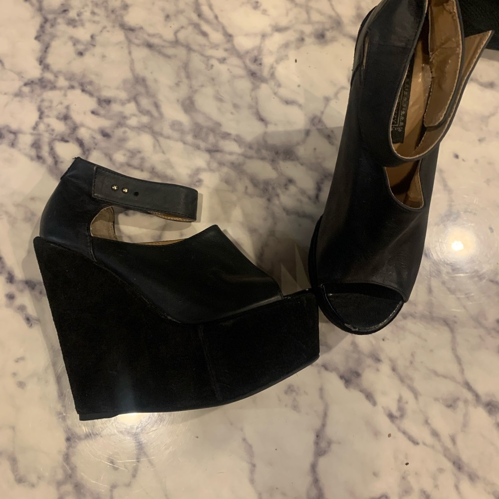 Deena and Ozzy Suede Platform Wedges